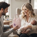 Personalized Watercolor Birth Flower PU Leather Handheld Makeup Bag with Name Birthday Anniversary Gift for Woman Girlfriend Sister