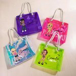 Personalised Waterproof Y2K Cartoon Character Neon Laser Clear Tote Bag with Name Birthday Bridal Party Gift for Women Girls