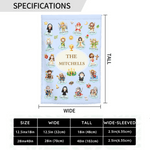 Personalized Cartoon Holy Saints of Heaven Guardian Garden Flag with Name Yard Porch Decor Birthday Children's Day Gift for Kids Christians