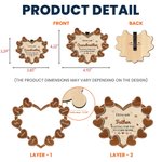 Personalised Drive Safe Heart Wooden Car Sun Visor Clip with 1-10 Names Titile Text Car Accessories Birthday Mother's Day Gift for Mom Family