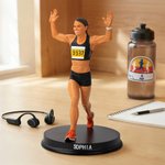 Henkilökohtainen 3D Running Expert Photo Ornamentti nimellä Collectible Statue Desk Decoration Syntymäpäivälahja Running Lovers Marathon Runnersille