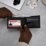 Personalized Fire Fighting Oxford Cloth Wallet with Name and Badge Number Portable Accessories Father's Day Birthday Gift for Firemen Men