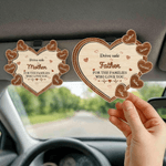 Personalised Drive Safe Heart Wooden Car Sun Visor Clip with 1-10 Names Titile Text Car Accessories Birthday Mother's Day Gift for Mom Family