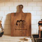 Tagliere per salumi con testo e impugnatura con foto incisa personalizzata Regalo di inaugurazione della casa per amici di famiglia