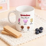 Personlig 1-10 Cartoon Cookie Wafer 11oz 15oz keramisk kaffemugg med namn och titel Mors dag Födelsedagspresent till mamma mormor