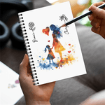 Personlig mamma och dotter Silhouette Spiral Notebook med namninspelning Tillbehör Födelsedag Mors dag Present till mamma