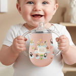 Tasse à bec isotherme 10 oz avec nom Baptême catholique Prière Utilisation quotidienne Cadeau pour enfant en bas âge