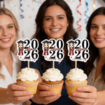 Personalisierte Cartoon Charakter Graduierung Cupcake Topper mit Namen und Jahr für Cupcake Dekor Graduierung Geschenk für Absolventen Freunde