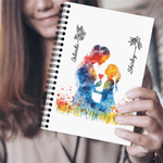 Personlig mamma och dotter Silhouette Spiral Notebook med namninspelning Tillbehör Födelsedag Mors dag Present till mamma