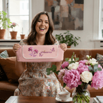 Personalized Dreamy Butterfly Birth Flower Hair Tools Travel Bag with Name Travel Essentials Birthday Gift for Women