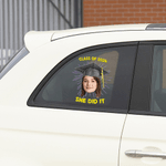 Adesivo impermeabile per auto con nome Regalo di laurea per laureati personalizzato con foto del volto del cappello di laurea