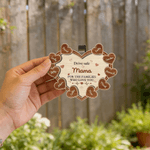 Personalised Drive Safe Heart Wooden Car Sun Visor Clip with 1-10 Names Titile Text Car Accessories Birthday Mother's Day Gift for Mom Family