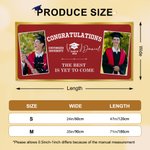 Personalized Multicolor Congratulations Photos Banner with Name Text and School Name Party Backdrop Decor Class of 2026 Graduation Gift for Graduates
