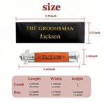 Peigne à barbe pliable en bois et acier inoxydable personnalisé avec texte du nom et boîte cadeau Cadeau de mariage pour la fête des pères pour les garçons d'honneur Pères