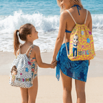 Personalisierte bunte Cartoon-Charakter Drawstring Tasche mit Namen Outdoor-Aktivitäten Strand Party Geburtstag Geschenk für Frauen Besties Familie