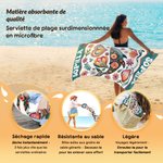 Serviette de plage à séchage rapide personnalisée avec nom - Style d'animal marin - Cadeau d'anniversaire pour les amis et la famille