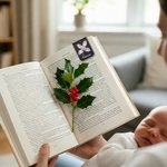 Personalised Multicolor Retro Birth Flower Magnetic PU Leather Bookmark Clip with Name Book Club Birthday Gift for Bookworms Reading Lovers