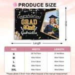 Personligt grattis till examen Fotobanner med namn och år Partybakgrund Dekorationsdekoration Examensgåva för nyutexaminerade