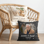 Personalized Forever Love Photo Soft Throw Pillow Cover with Name and Date Memory Sympathy Gift for Loss of Loved One