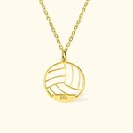Gepersonaliseerde Ketting met Volleybalhanger en Naamgravure Sportief Sieraad Perfect als Verjaardagscadeau voor Volleybalfans Spelers of Coaches