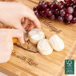 Personalisierte eingravierten Namen Sauerteig Handmade mit Liebe Charcuterie Schneidebrett mit Saft Nut Küche Dekor Geburtstagsgeschenk für Bäcker
