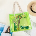 Personalizado 2 Estilos Nacimiento Flor Holográfico Transparente Bolsa Tote con Nombre Playa Accesorios Diario Despedida de Soltera Regalo de Navidad para Novias Mujeres