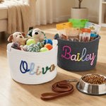Gepersonaliseerde Speelgoedmand en Huisdierbed met Naam voor Kat en Hond Verjaardag Adoptie- of Jubileumcadeau voor Huisdierliefhebbers