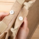 Personalised Birth Flower Butterfly Large Capacity Jute Tote Bag with Name Daily Use Mother's Day Birthday Gift for Mom Grandma Woman