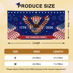 Personalizado 250 Aniversario Bandera Americana Fuegos Artificiales Águila Fiesta Banner con Texto Día de la Independencia Regalo para Americano