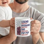 Personalised Stars & Stripes Legend Ceramic Mug with Name and Year Birthday Father's Day Anniversary Gift for Husband Dad Grandpa