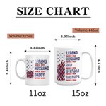 Personalised Stars & Stripes Legend Ceramic Mug with Name and Year Birthday Father's Day Anniversary Gift for Husband Dad Grandpa