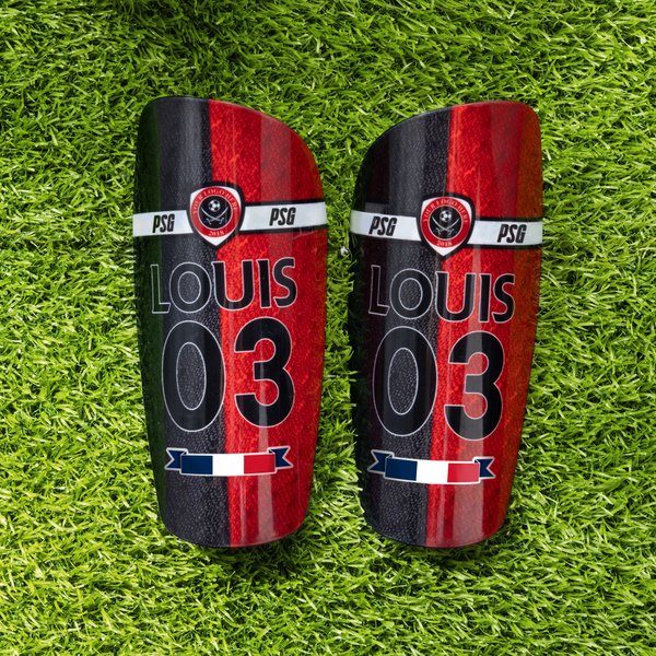 Protège-tibias durables personnalisés avec nom et logo de l'équipe Cadeau d'anniversaire pour les joueurs de football et leurs amis