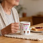 Personlig 1-10 Cartoon Cookie Wafer 11oz 15oz keramisk kaffemugg med namn och titel Mors dag Födelsedagspresent till mamma mormor