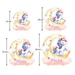 Gepersonaliseerd Fantasie Eenhoorn Acryl LED-nachtlampje met Naam Kinderkamerdecoratie Verjaardag- of Babyshowercadeau voor Meisjes