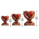 Personalized Intertwined Hands Heart Acrylic Ornament with Names and Date Desk Decor Anniversary Valentine's Day Gift for Couple