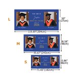 Personalised Past Recent Photo Graduation Banner with Name Blessing Message and School Name Graduation Ceremony Party Gift for 2026 Graduates