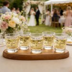 Personalised Take A Shot We Tied the Knot Shot Glasses with Name Set of 2 Bachelor Party Wedding Gift