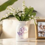 Personalisierte Glitter Geburt Blume Keramik Vase mit Namen Home Dekoration Geburtstag Muttertag Geschenk für Mama Oma
