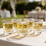Personalised Take A Shot We Tied the Knot Shot Glasses with Name Set of 2 Bachelor Party Wedding Gift