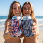 Sardine Mackerel Flounder Striped Insulated Beer Can Cooler Sleeve with Name Beach Party Birthday Gift for Fishing Enthusiasts (Sardine, maquereau, flet rayé, glacière isolante pour canettes de bière 