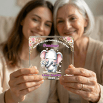 Personalisierte glückliche 1. Muttertag als mein Tier Muster Quadrat Acryl Plaque mit Titel und Text Muttertag Geschenk für Mama Oma