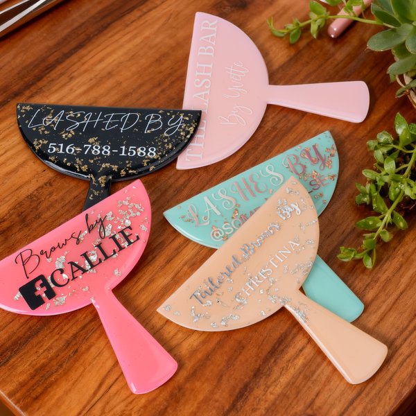 Personalised Sparkly Glitter Design Multicolor Lash and Brow Photo Prop with Text Beauty Room Salon Decor Opening Gift for Lash Technicians