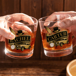 Verre à whisky 10 oz rétro personnalisé avec nom et année Cadeau d'anniversaire de fête des pères pour hommes