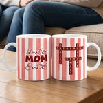 Personalized Funny Scrabble Names Crossword Puzzle Striped 11/15 oz Ceramic Mug with Title Daily Use Mother's Day Gift for Mom Grandma