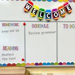 Personalised Colourful Rainbow Whiteboard Classroom Magnet with Text Interactive Teaching Tool Back to School Appreciation Gift for Teacher