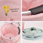 Personalised Birth Flower Waterproof & Foldable Gardening Tool Bag with Name Retirement Birthday Mother's Day Gift for Mother Family Gardening Lovers