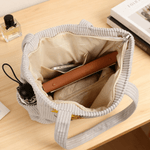 Personalizzato Farfalla Nascita Fiore Corduroy Grande Capacità Borsa Tote con Nome Uso Quotidiano Regalo di Compleanno per Donne