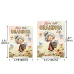 Personalised Watercolour Grandma Cartoon Character Acrylic Plaque with Name Home Decor Mother's Day Birthday Gift for Grandmother