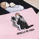 Gepersonaliseerd Geborduurd Veelkleurig T-shirt Sweatshirt of Hoodie met Foto en Tekst Verjaardagscadeau voor Familie en Huisdierliefhebbers