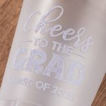 Gepersonaliseerde Graduation Cap Congrats Frosted Plastic Cups met naam en jaar Set van 10 Graduation Party Favor voor afgestudeerden